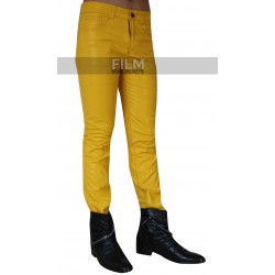 Freddie Mercury Stylish Yellow Leather Pant